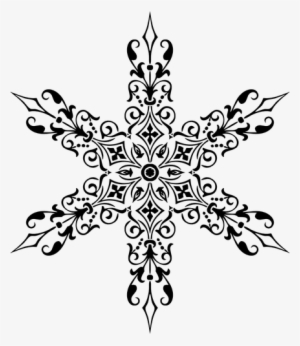 Ornamental Divider Design 6 - Snowflake