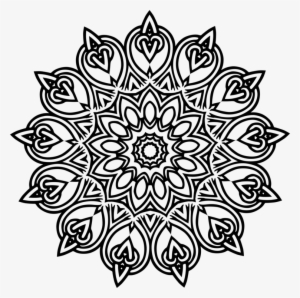 Black And White Art Nouveau Designs Fl Design Drawing - Geometrical Geometric Floral Design