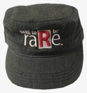 Black Military Hat With Dare To Be Rare Logo - Baseball Cap
