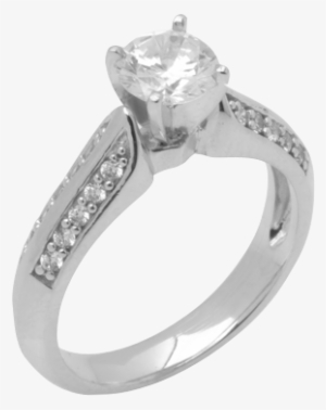14k White Gold Diamond Ring D2035 - Engagement Ring