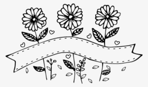 Blanco Y Negro Flor Cartoon Vectores - Encapsulated Postscript