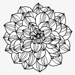 Dahlia Coloring Page - Drawing