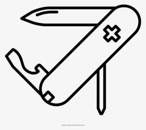 Swiss Army Knife Coloring Page - Drawing