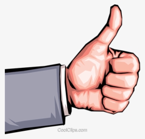 Hand With Thumbs Up Royalty Free Vector Clip Art Illustration - Good Job Clip Art