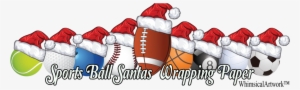 Sports Lovers Christmas Gift Wrap Whimsicalartwork™ - Santa Claus
