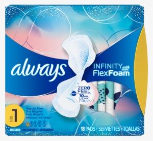 Always Infinity Size 1 Regular Pads With Wings, Unscented - Always Infinity Pads