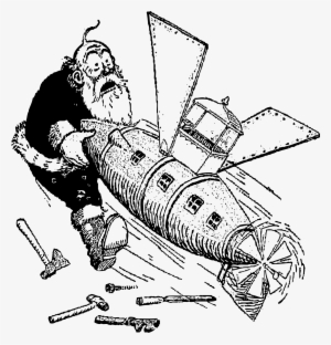 This Free Icons Png Design Of Santa Attacked By Airship