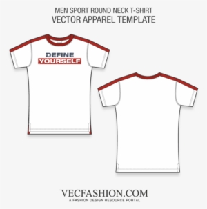 Sport Round Neck T Shirt Fashion Flat - Round Neck T Shirt Pattern
