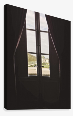 versailles & drapes canvas print - window