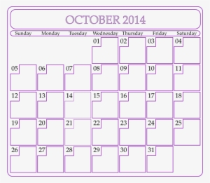 October 2014 Calendar Printable Blank - Template