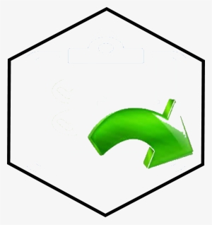 Logo Hexagono Transparente Flecha Verde - Hexagon