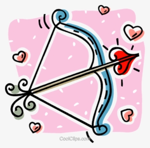 Valentim Arco E Flecha Livre De Direitos Vetores Clip - Cartoon Bow And Arrow