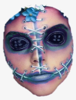 Sticker Mask Face Filter Stitches Joker Doll Accessory - Mask