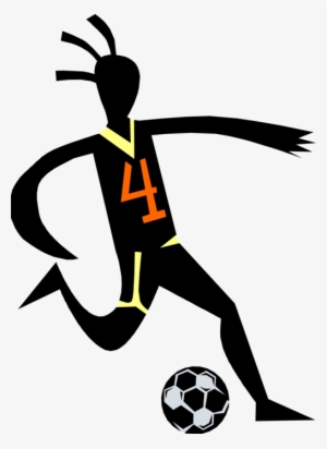 Vector Illustration Of Sport Of Soccer Football Player - Soccer Clip Art