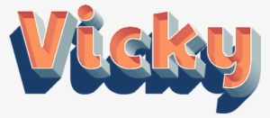Vicky 3d Letter Png Name - Logo
