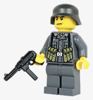 Ww2 German Soldier With Mp40 - Lego Wwii German Soldier