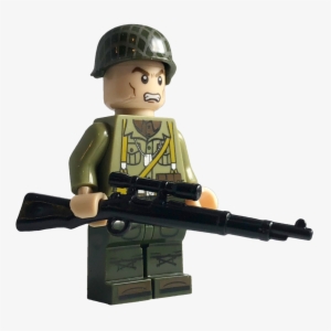 Minifig World War Ii American Normandy Sniper - Assault Rifle