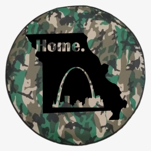 Woodland Classic Camo Missouri St Louis Arch Home State - Camo Punisher Skull