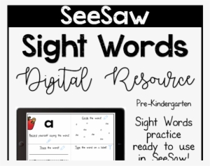 Cover Image - 2nd Grade Sight Word List For Seesaw