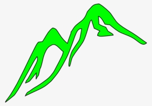 Mountain Outline Green Clip Art At Vector Clip Art - Grey Mountain Clip Art