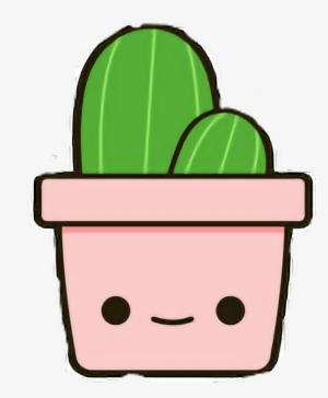 Ikawaii Cute Cactus Cutie Aesthetic Art Cartoon Pink - Cute Cactus Png Cartoon