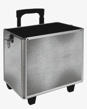 Suitcase 3 Sections Silver Leather Texture - Hand Luggage