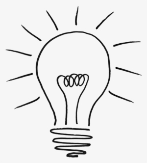 Drawn Light Bulb Transparent - Light Bulb Drawing Png