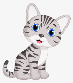 Tabby Cat Clipart Transparent Background - Transparent Background Kitten Clipart