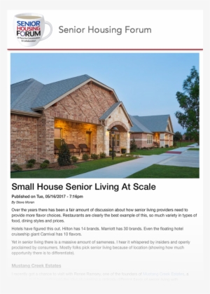 Lifelong Runner And Mustang Creek Estates Of Frisco - Senior Housing Forum
