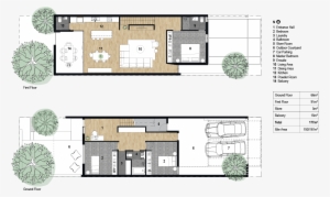 Floorplan Terrace House - Terrace House Architecture Plan