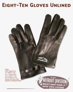 Lewis Leathers Gloves "eight-ten Unlined" Black - Utenos Mesa