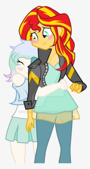 Artist Blushing Equestria Girls Friendship Games Hug - Cartoon