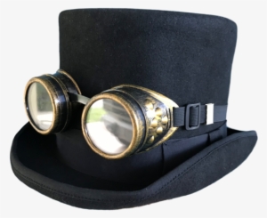 Glasses -black Medium Size Top Hat - Hat