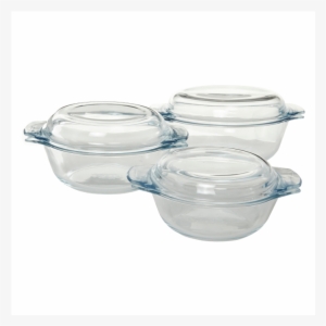 Pyrex Essentials Set Of 3 Glass Casserole Dishes - Pyrex Set Of 3