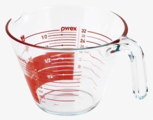 Pyrex 4-cup Glass Measuring Cup, Read From Above Graphics - Pyrex 4-cup Glass Measuring Cup, Read