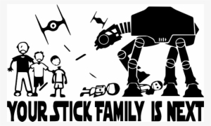 Vehicles, Personal Use, Starwarsstickfamily - Sticker Star Wars Atat