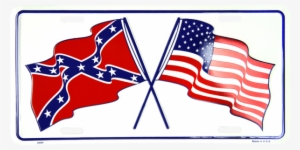 American & Confederate Flags - Rebel Flag American Flag
