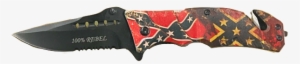 100% Rebel Confederate Flag Knife - Confederate Flag