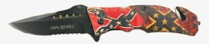 100% rebel confederate flag knife - confederate flag
