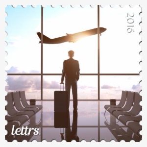 Medium Stamp Planetravel - Man Airport