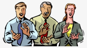 Businessmen And Women Clapping Royalty Free Vector - Illustration