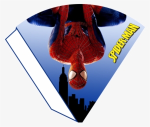 Cachepô Caixinha Bis Duplo Cone De Guloseimas - Spiderman Hd