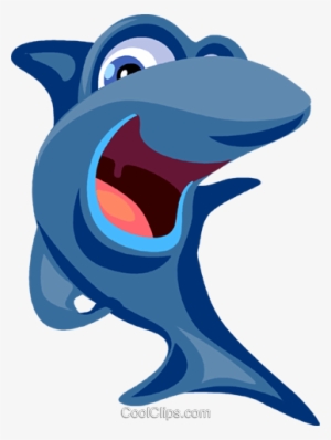 Cartoon Shark Royalty Free Vector Clip Art Illustration - Desenho De Tubarão Png
