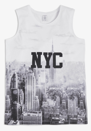 Tank Top With Print White - New York City