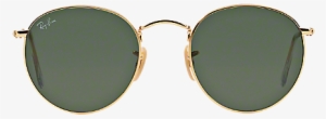 Circle Sunglasses Png - Ray-ban - Rb3447 Round Sunglasses,gold