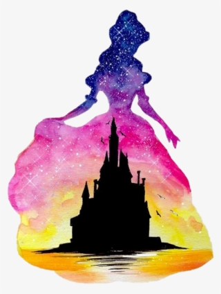 Disney Castle Watercolour Belle Beauty Beautyandthebeas - Disney Princess Watercolor Paintings