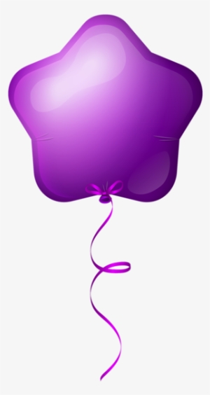 Purple Star Balloon Png Clipart Image - Star Balloons Transparent Background