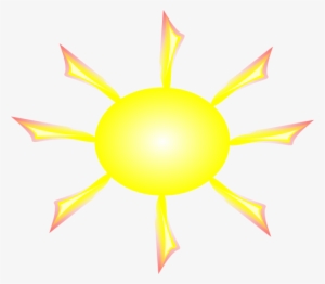 Free Vector Sun And Rays Clip Art - Cartoon Sun With Black Background