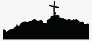 Silhouette Christian Cross Clip Art - Hill Silhouette Png