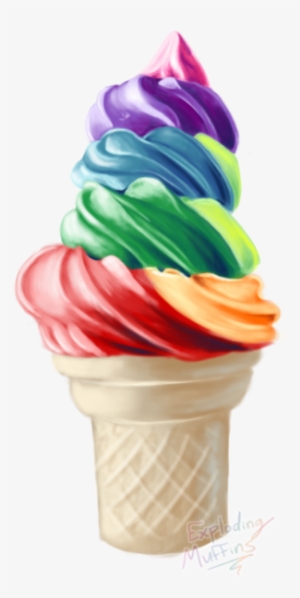 Vector Royalty Free Ice Cream Png Pictures Free Icons - Rainbow Ice Cream Png
